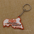 Atacado personalizado seu marca 2D Soft PVC Keytag com logotipo marcado